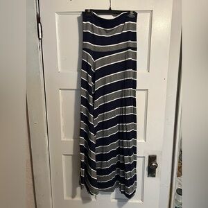 GAP Navy and Gray Striped Dress